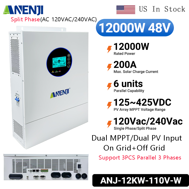 Drone Solar Charger - ANENJI スプリットフェーズ 12KW 48V ハイブリッドソーラーインバーター 2