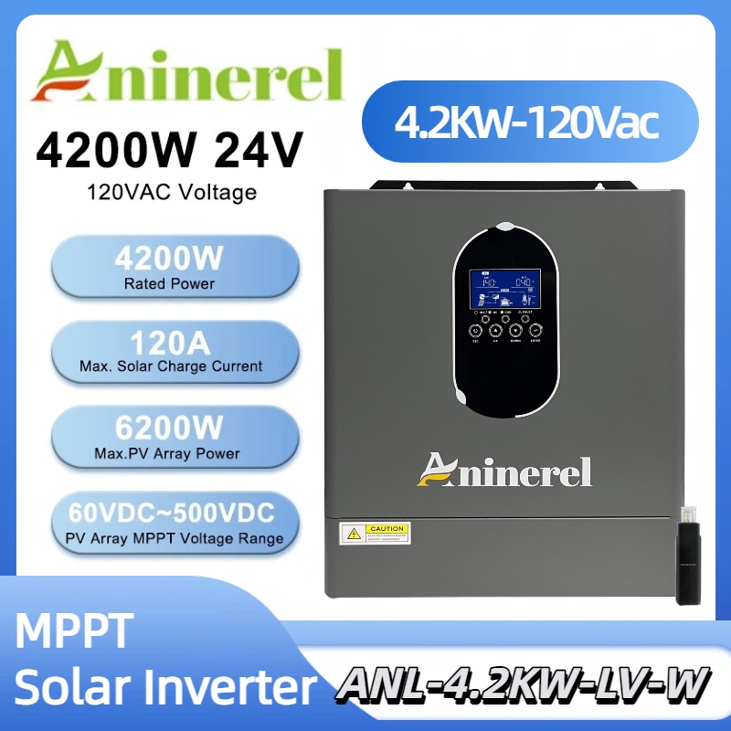 Drone Solar Charger - Aninerel 4.2KW 24V 新型 110-120V ハイブリッドソーラーインバーター