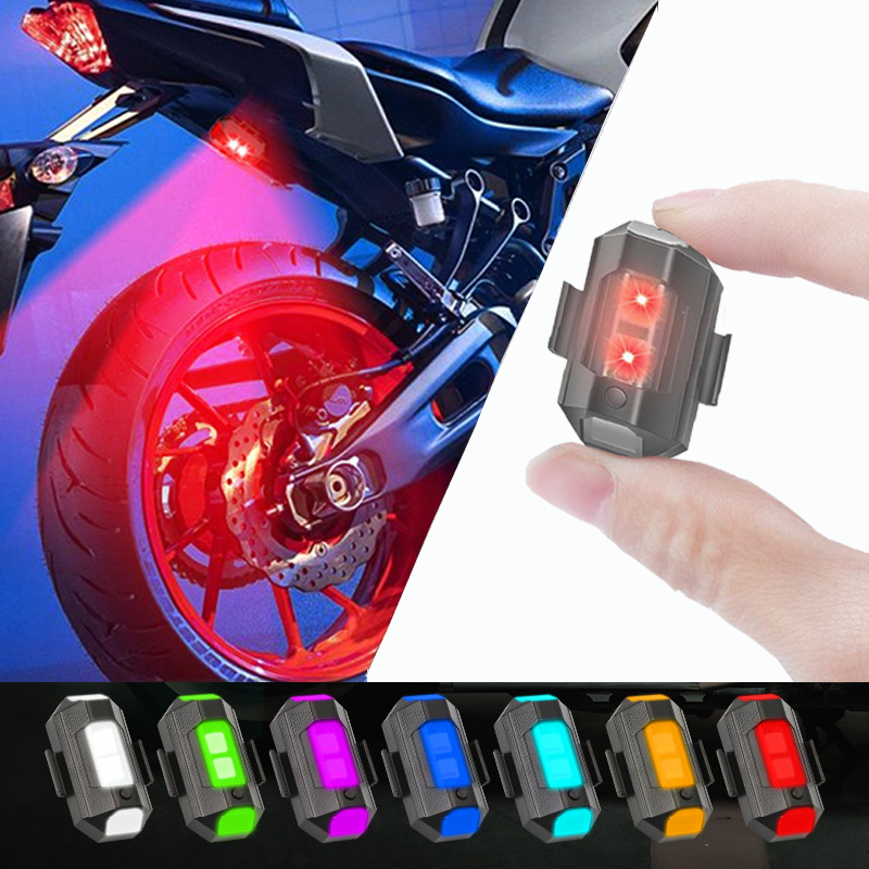 オートバイライトドローンストロボライト USB LED 衝突 - Drone Strobe Light のレビューと価格