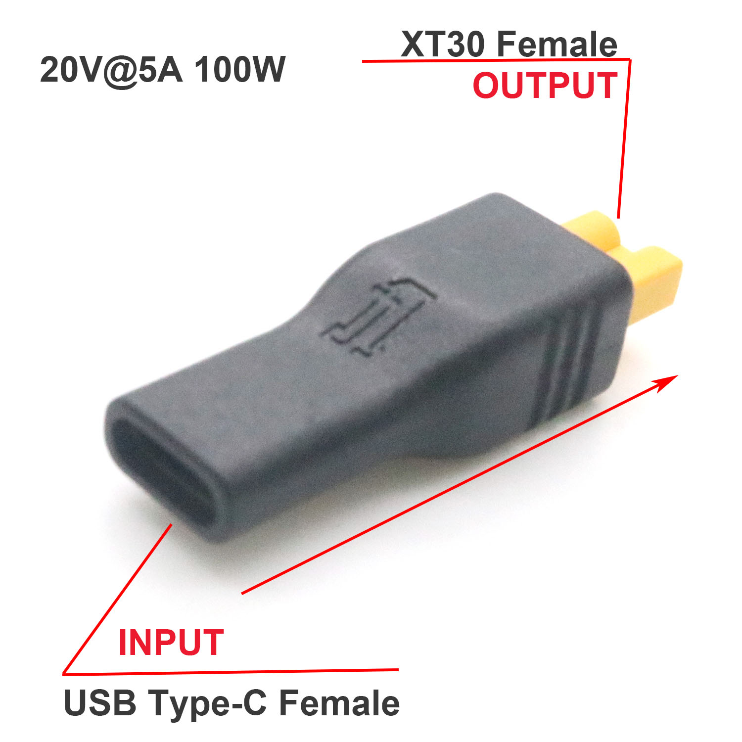 1個 USB Type-Cメス入力 - XT30メス出力 電 - Drone Battery Adapter のレビューと価格