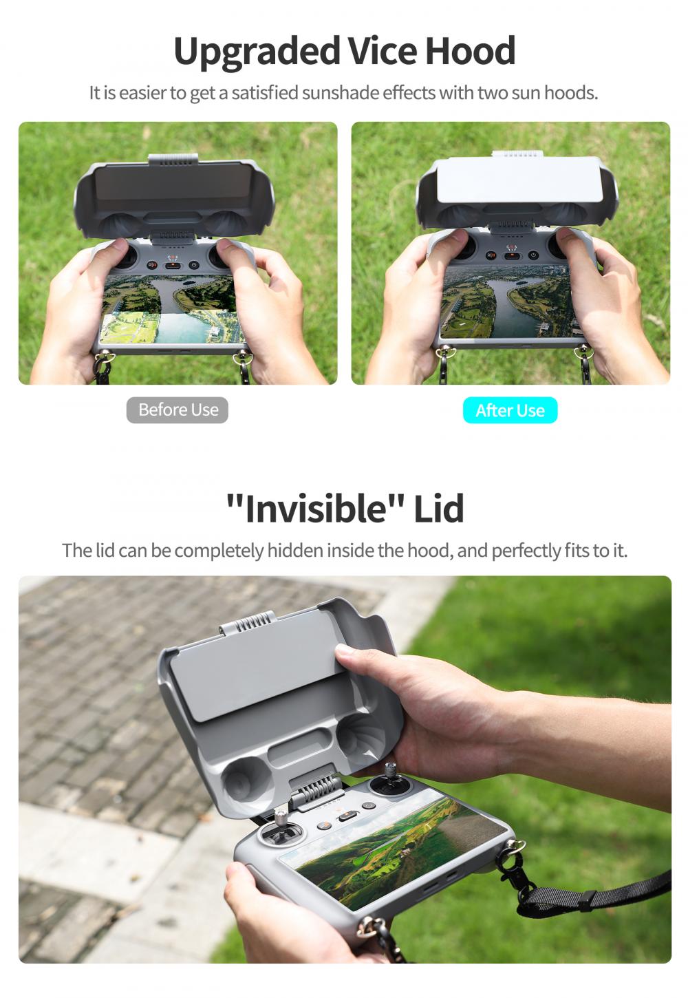 画面保護シェルサンシェード DJI RC/RC 2 リモコン - Drone Strobe Light のレビューと価格