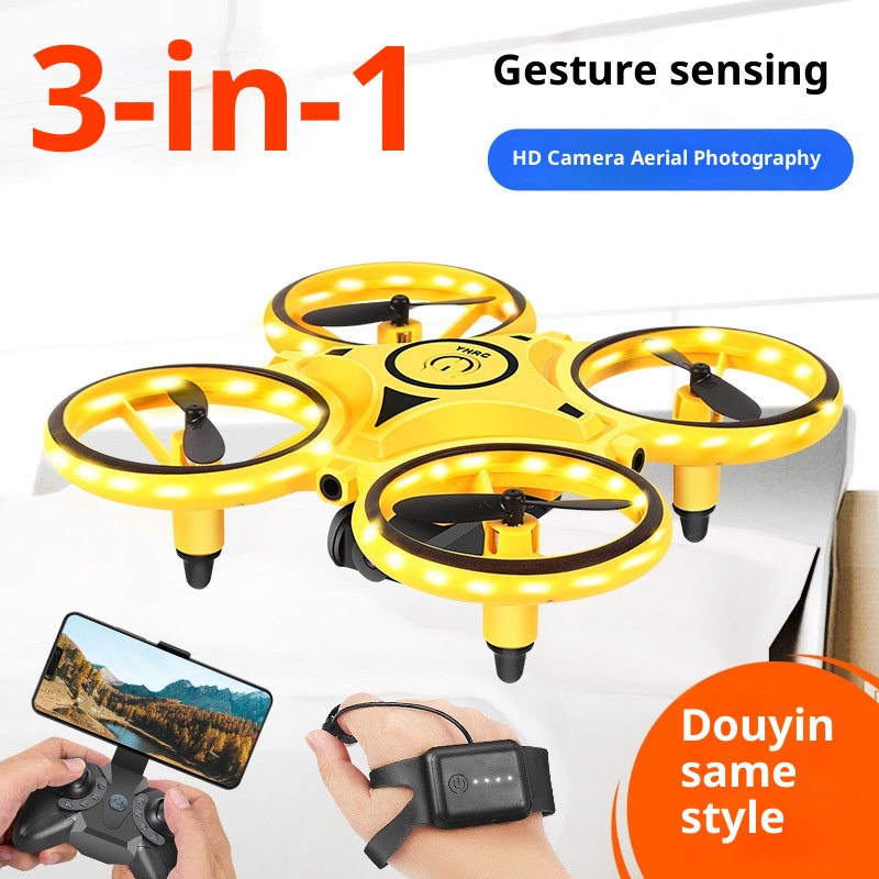電動ジェスチャー制御ドローンおもちゃ、ライト付きスマートRC - Drone Beacon Light のレビューと価格