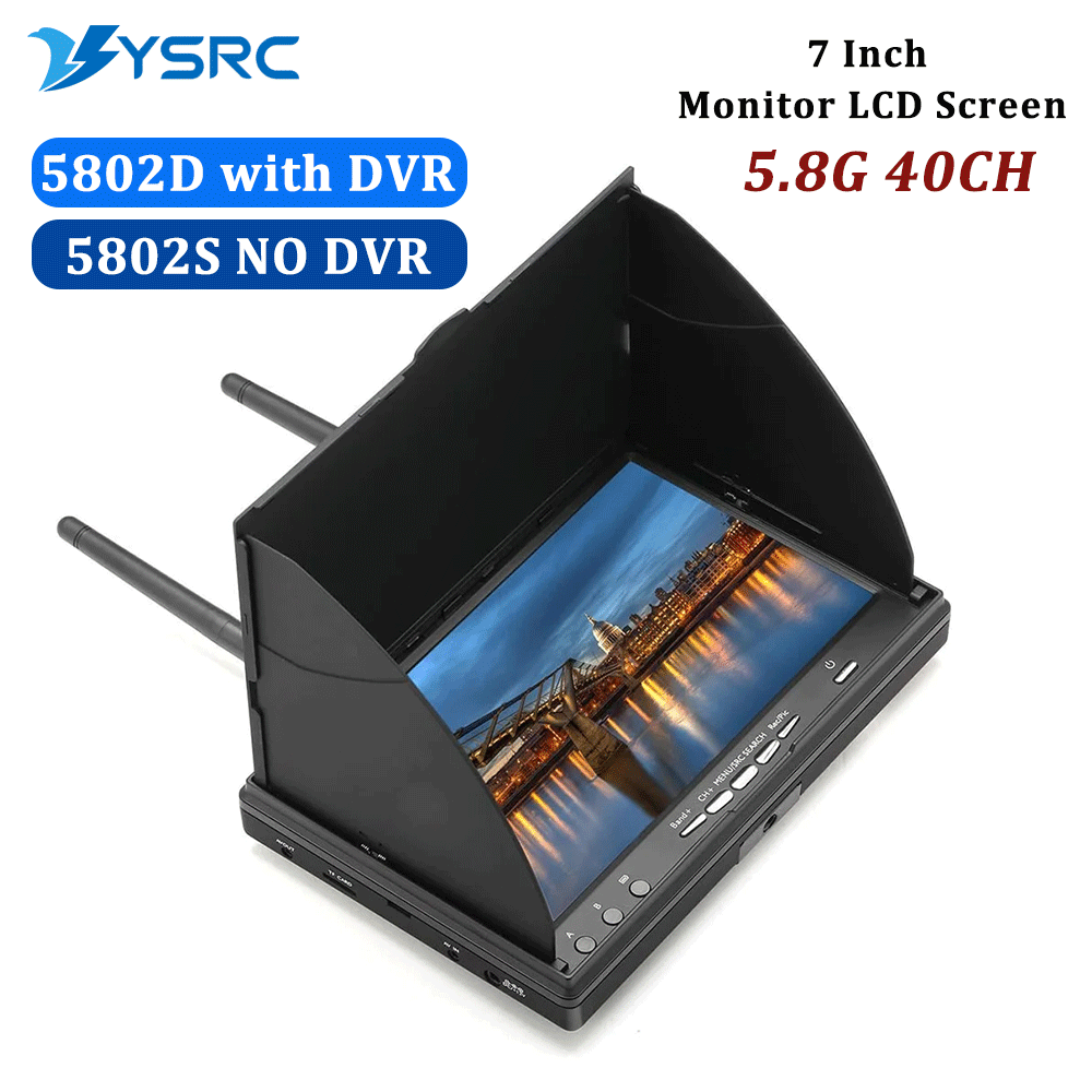 5.8G FPV DVR LS5802D 7インチモニター  - Drone Controller Screen のレビューと価格